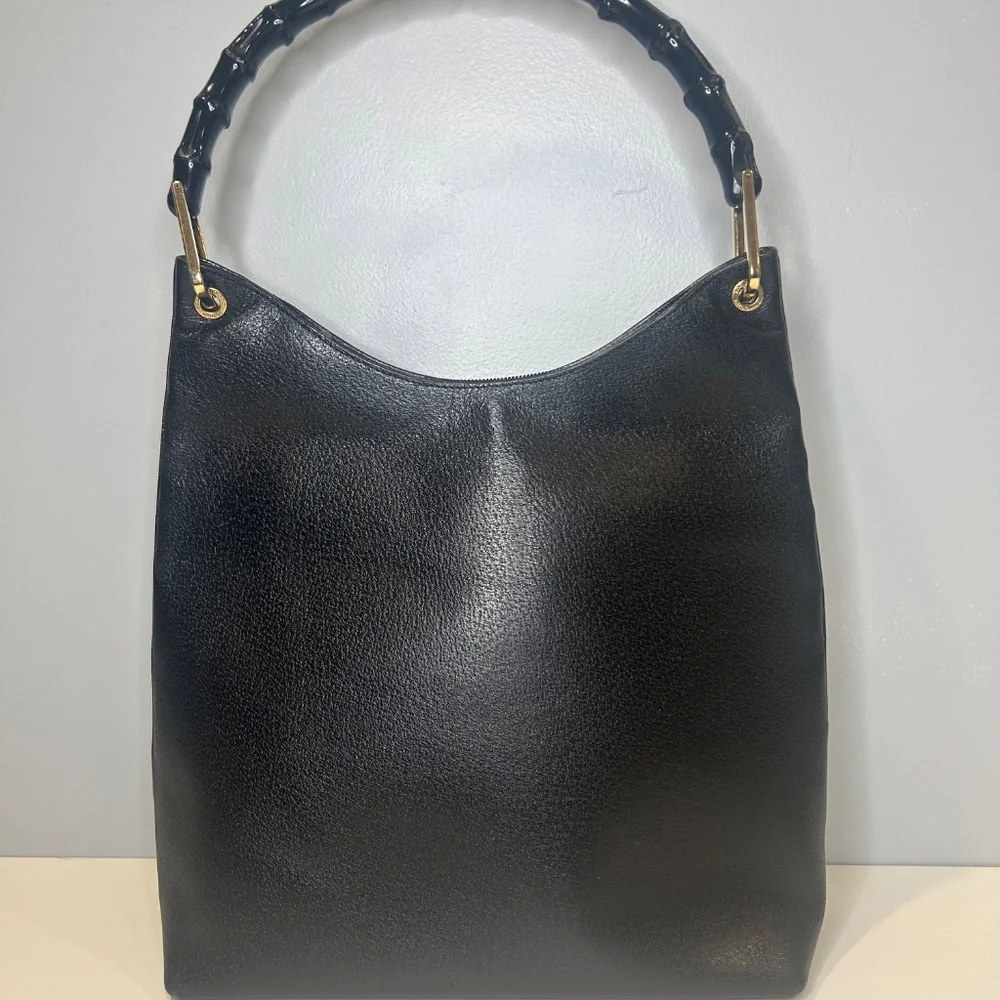 Gucci Bamboo Tote Bag - Black - Picture 2 of 4